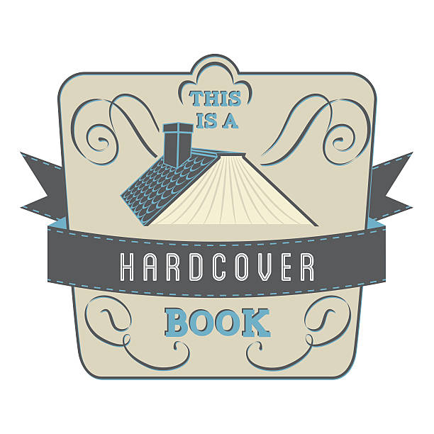 Book Label for Hardcover Book vector art illustration