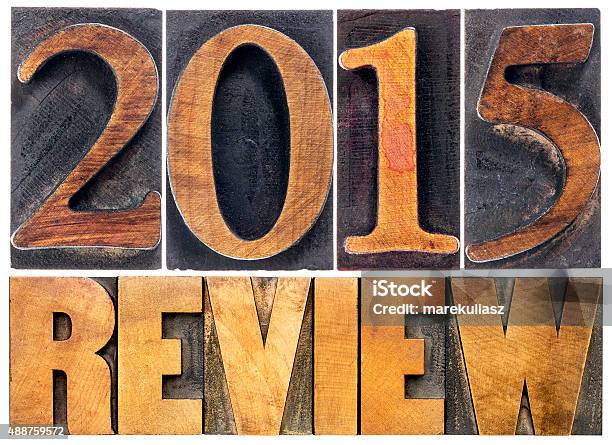 Überprüfung 2015 Jahr Typografie Stockfoto und mehr Bilder von 2015 - 2015, Bericht, Finanzwirtschaft und Industrie