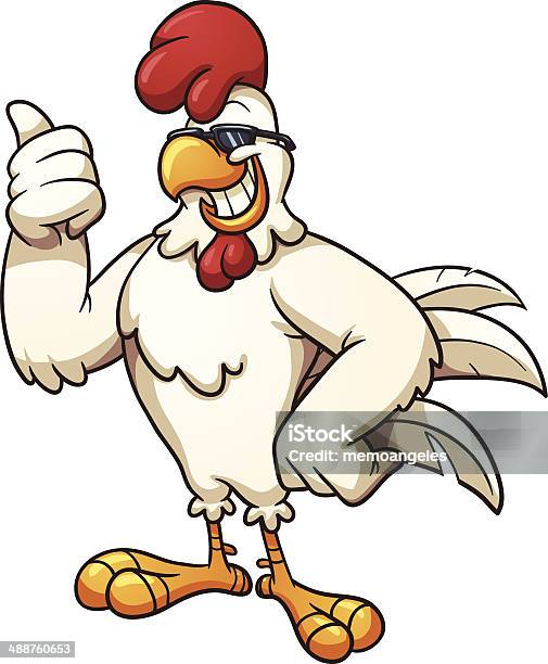 Cool Chicken Stock Illustration - Download Image Now - Chicken - Bird, Cartoon, Rooster