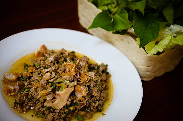 istock spicy minced pork salad 488761533