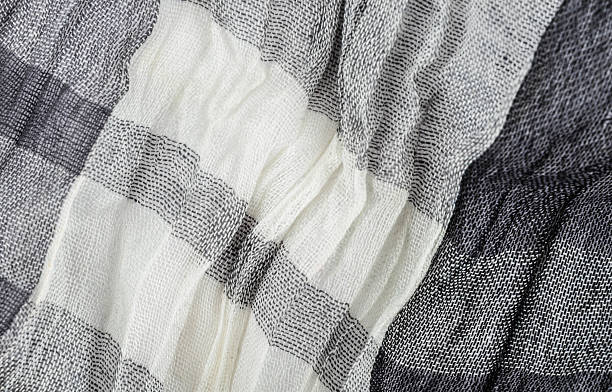 istock Close up of high quality gray fabric 488762206