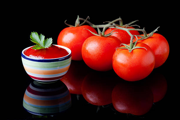 Fresh ketchup stock photo