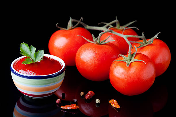 Fresh ketchup stock photo