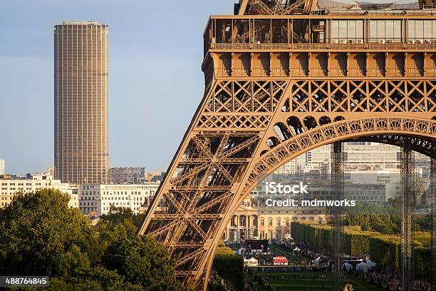 Eiffel And Montparnasse Towers Paris Stock Photo - Download Image Now - Arch - Architectural Feature, Architecture, Beauty