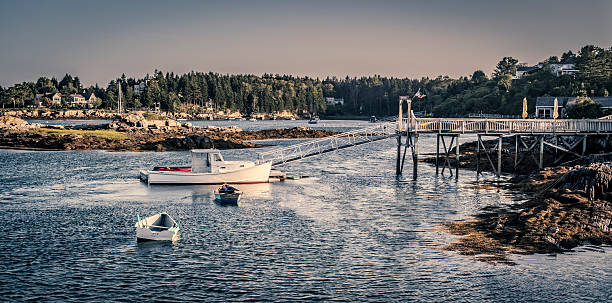 istock Fishing boats in a Maine harbor 488766920