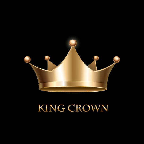 Gold Crown On Black Stock Illustration - Download Image Now - Crown -  Headwear, Gold - Metal, Gold Colored - iStock