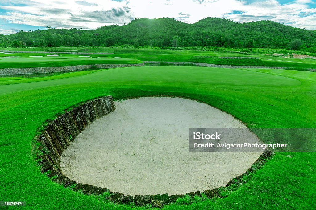 beautiful golf course, Thailand beautiful golf park  2015 Stock Photo