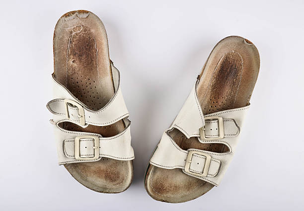 istock White Dirty Old European Slippers 488769164