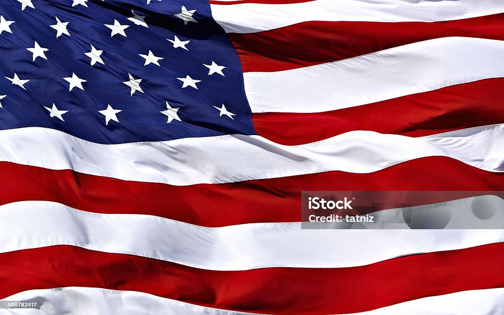 American flag background - shot and lit in studio American Flag Stock Photo