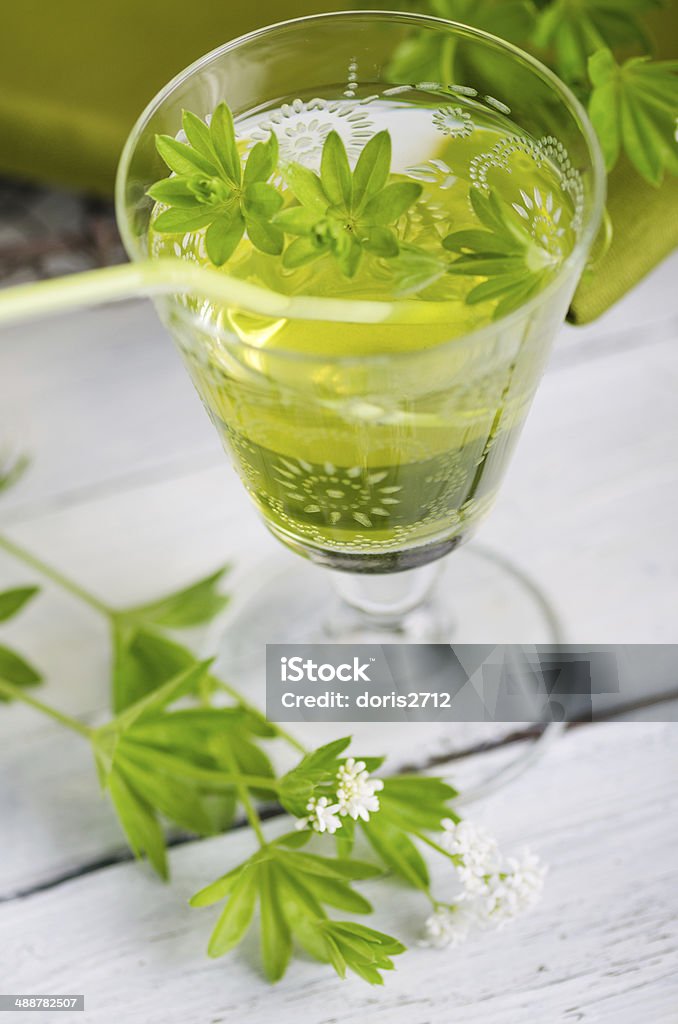 Maibowle with fresh woodruff May bowl with fresh woodruff Alcohol - Drink Stock Photo