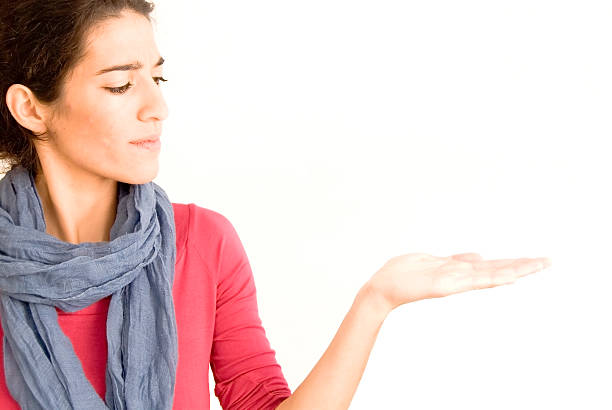 istock Beautiful  Woman  With His Open Hand 488782765