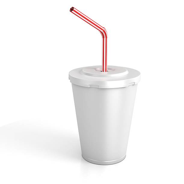 istock fast food paper cup with red straw 488783323