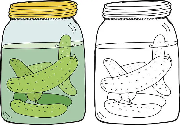 Vector illustration of Isolated Dill Pickles