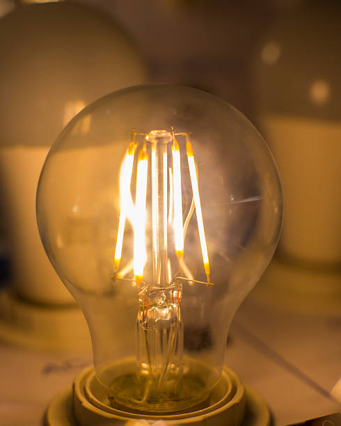 istock Glowing Led filament cob lamp 488784962