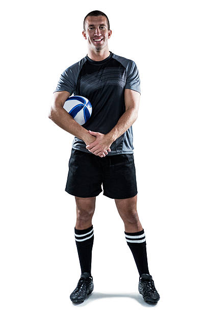 istock Smiling rugby player in black jersey 488785110
