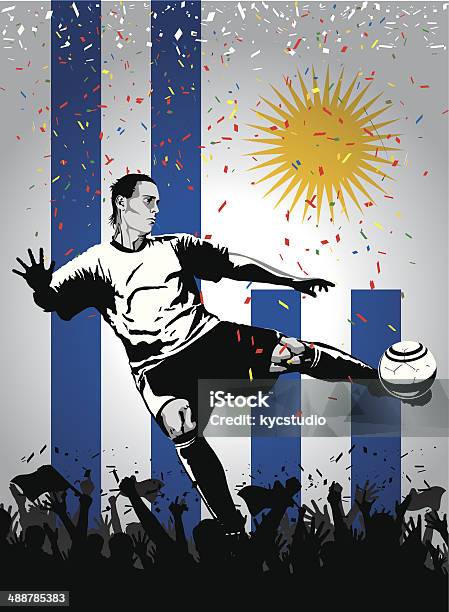 Fußball Spieler Uruguay Stock Vektor Art und mehr Bilder von Uruguay - Uruguay, Fußball, Fußball-Spielball