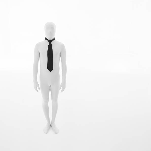 pełne ciało biały buisinessman w czarny krawat - invisible absence shirt mystery zdjęcia i obrazy z banku zdjęć