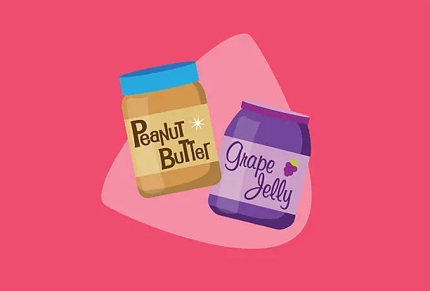 Vector illustration of Peanut Butter and Jelly