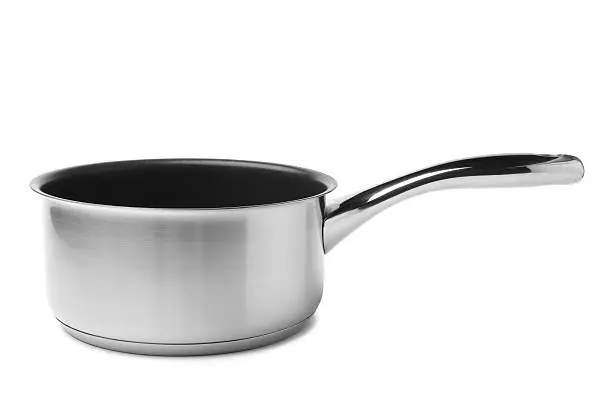Stewing pan on white background