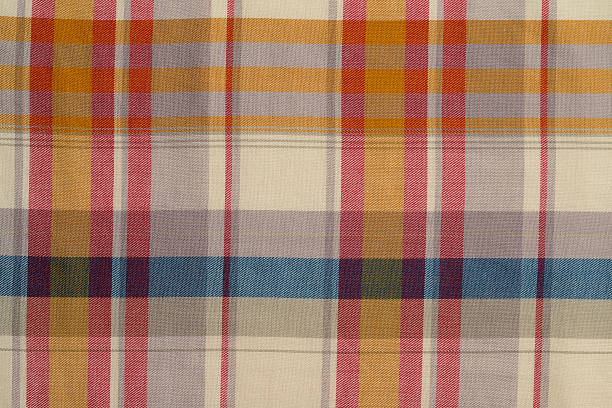 istock Yellow,Blue,and Beige Plaid Cloth Shot in Studio 488791556