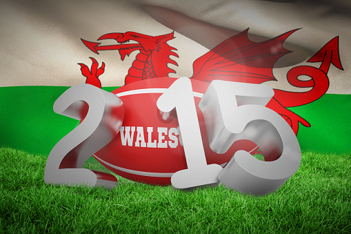 Wales rugby 2015 message  against wales flag
