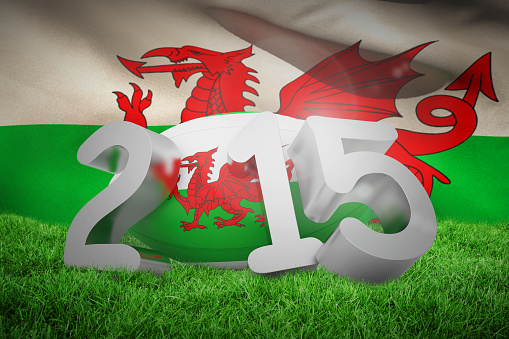 Welsh flag on green grass