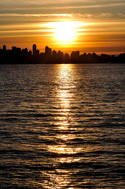 istock Downtown Vancouver Silhouette at Sunset 488792698