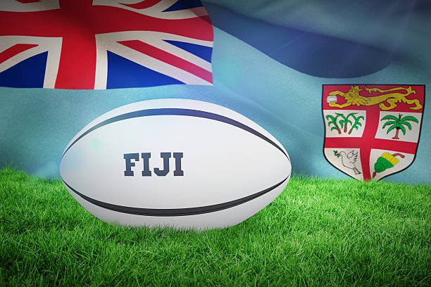 istock Composite image of fiji rugby ball 488793546