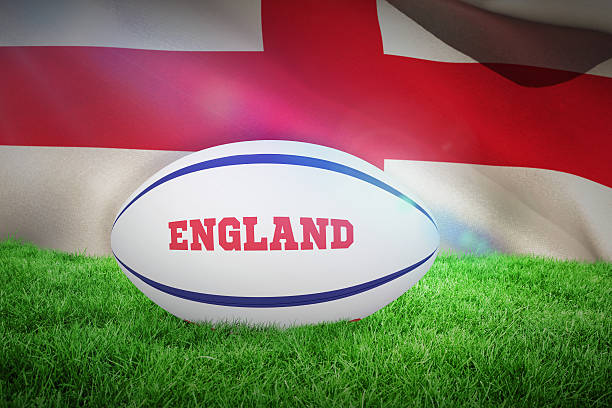 istock Composite image of england rugby ball 488793578