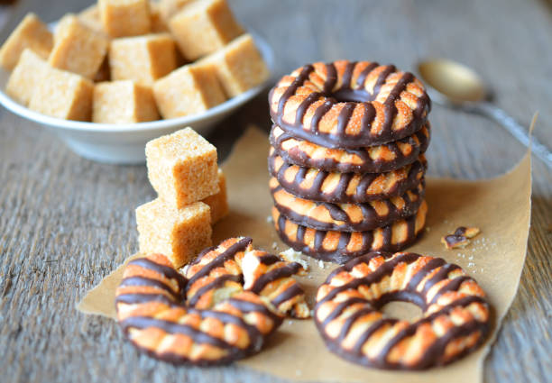 istock Sweets. Dessert. Shortbread chocolate chip cookies 488796946