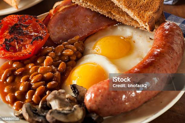 Traditional Full English Breakfast Stock Photo - Download Image Now - English Breakfast, Full, English Culture