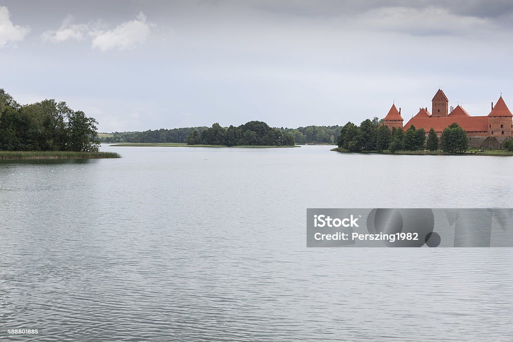 Bonito Castelo Medieval Trakailithuania_municipalities.kgm em uma Ilha no lago - Royalty-free Adulação Foto de stock