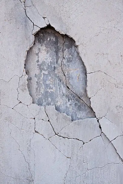 Photo of The hole in cement wall