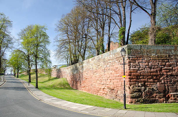 istock Old Roman City Walls in Chester 488803801