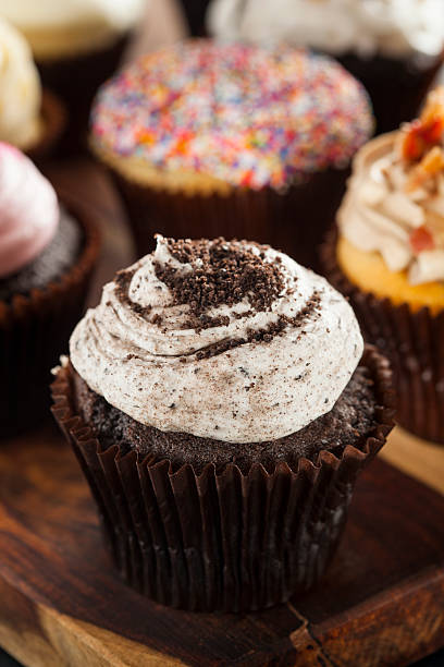 istock Assorted Fancy Gourmet Cupcakes with Frosting 488803853