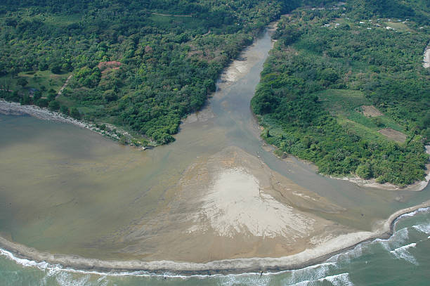 istock Sandbars and River Tropical Coastline Honduras 488805251