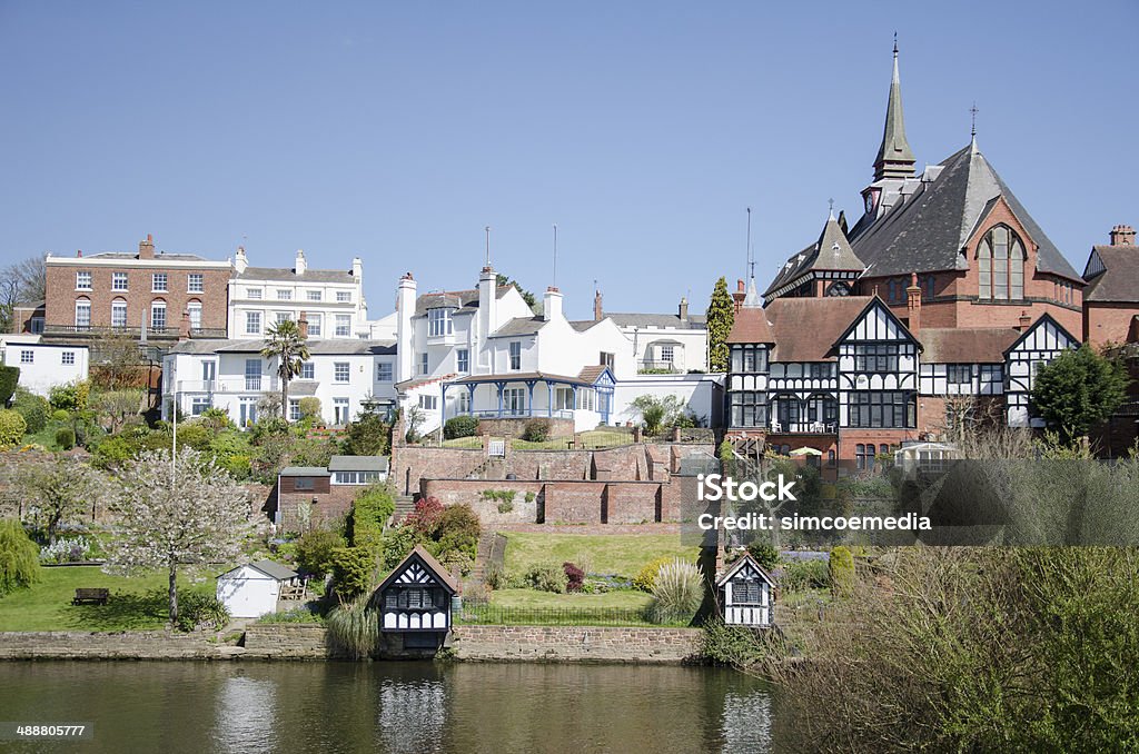 Maisons de la rivière Dee à Chester - Photo de Angleterre libre de droits