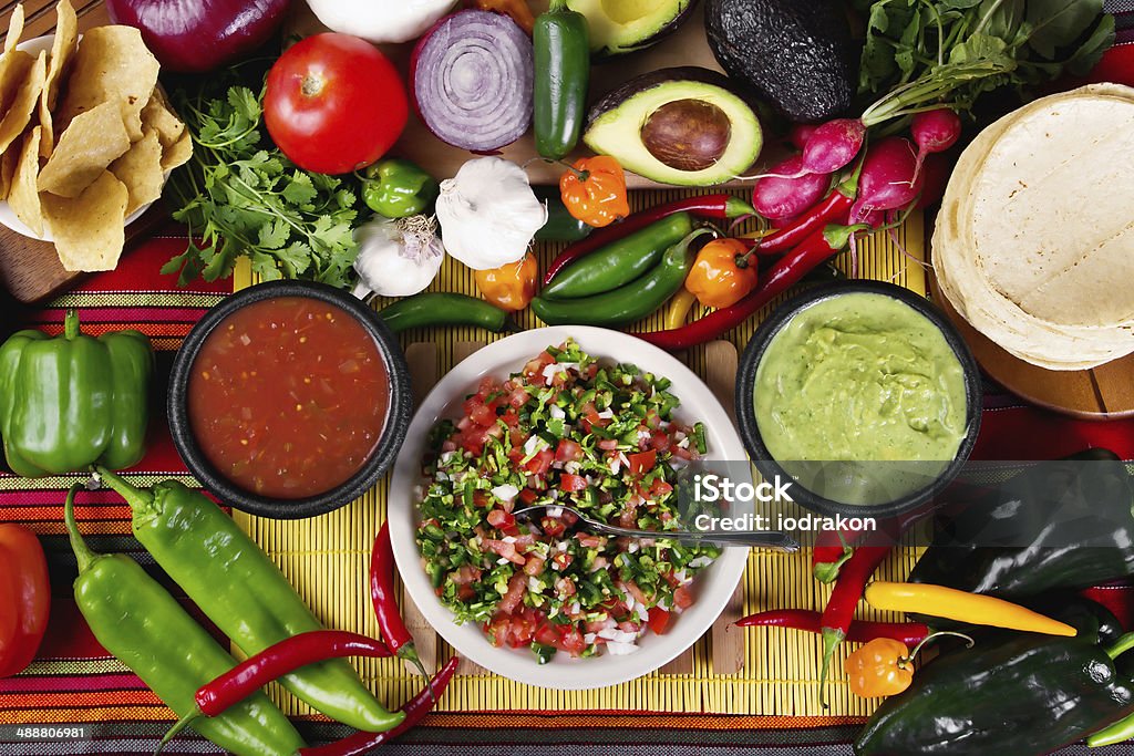 Salsas - Foto de stock de Comida mexicana libre de derechos
