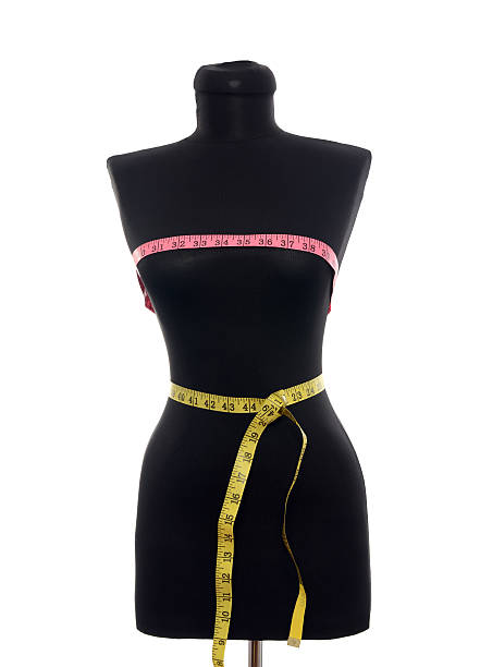 istock Tailor mannequin with measuring tape isolated 488808925