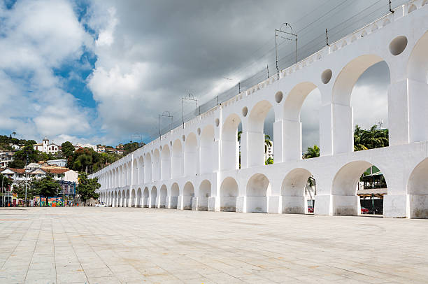 Carioca Aqueduct in Rio de Janeiro stock photo