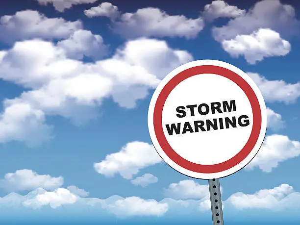 Vector illustration of storm warning