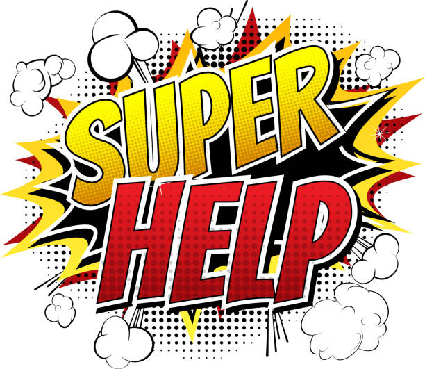 Super Help - Comic book style word. Super Help - Comic book style word on white background. help single word stock illustrations