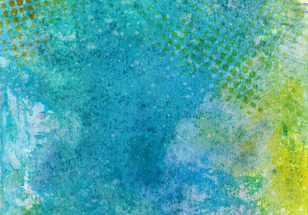 istock Textured background handpainted with watercolor and ink 488819646