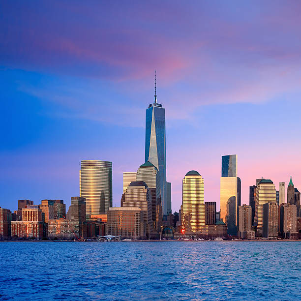 istock Manhattan Skyline from Jersey at twilight, New York City 488823190