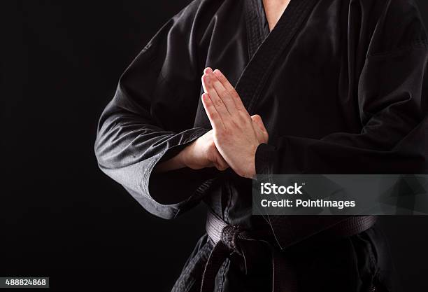 Karate Fighter Hands Stock Photo - Download Image Now - Black Color, Judo, Karate