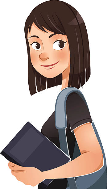 Asian Student Stock Illustration - Download Image Now - Girls, Cartoon,  Child - iStock