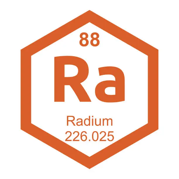 Vector illustration of Periodic table Radium element