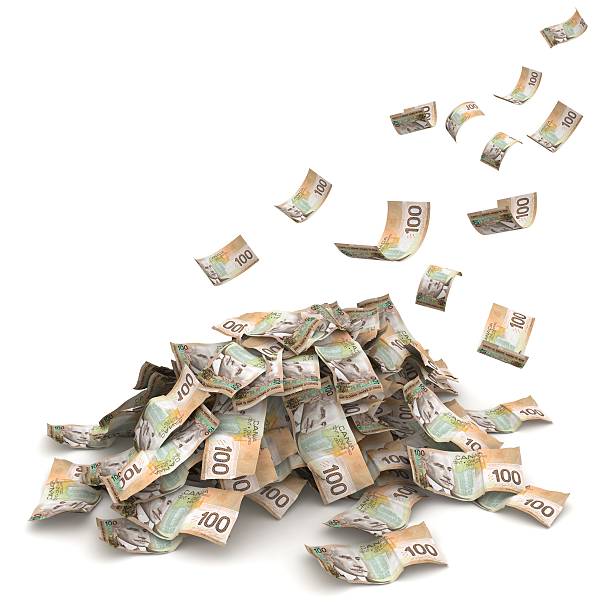 istock Falling Money - Canadian Dollars 488827931