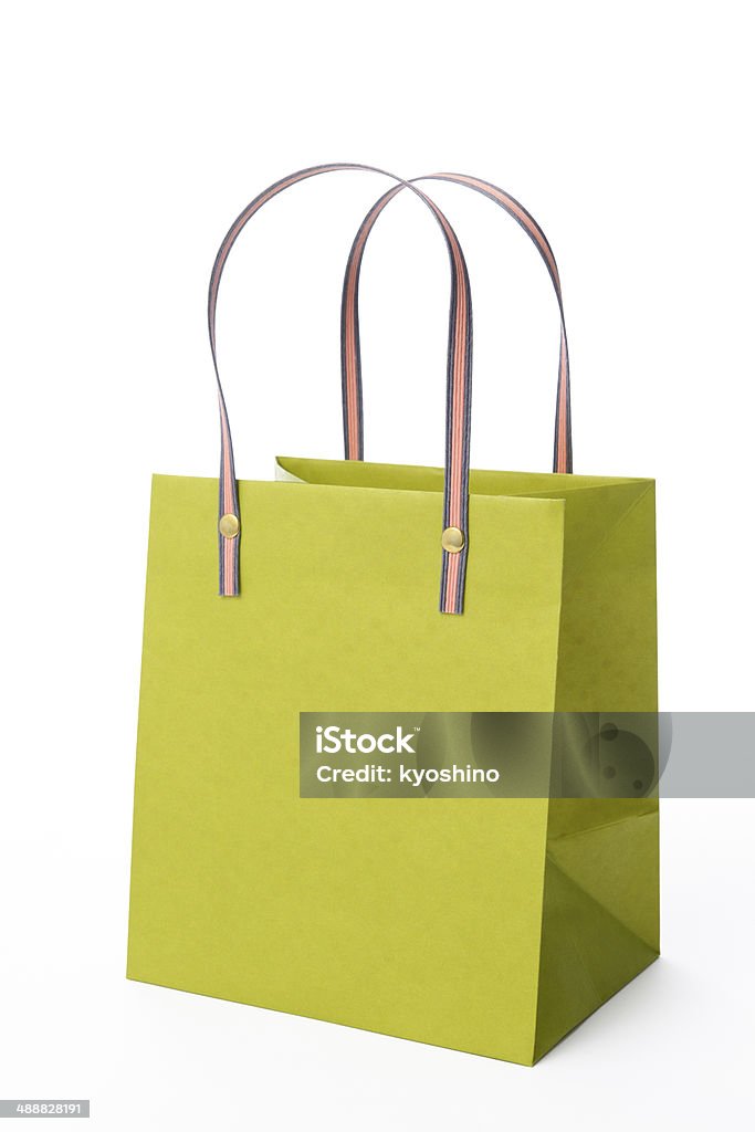 空白の緑のショッピングバッグ - からっぽのロイヤリティフリーストックフォト