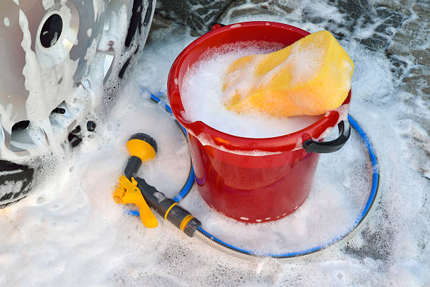 Car Cleaning Stock Photo - Download Image Now - Car Wash, Bucket